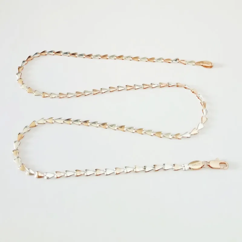 Женское Ожерелье Трендовое розовое ожерелье 585 золотого и серебряного цвета