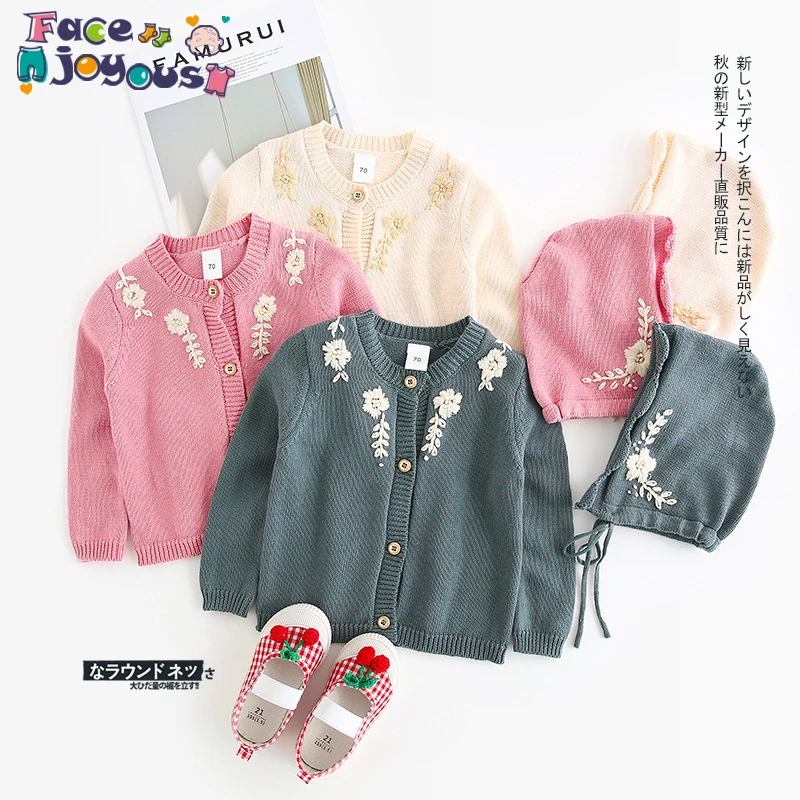 

Baby Sweater Newborn Girls Sweaters Cardigans 2019 Autumn Causal Toddler Long Sleeves Knitwear Jackets Winter Children Knit Tops