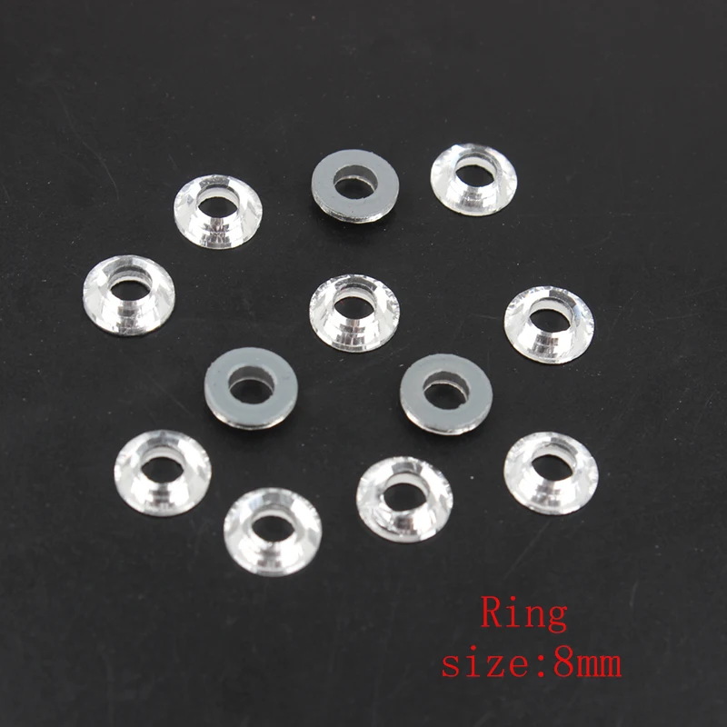 Ring 8mm Shinny 144 шт кристально чистый камень мульти-формы класса ААА высокого качества горячей фиксации/клей на горный хрусталь для 3D художественное оформление ногтей - Цвет: Ring 8mm