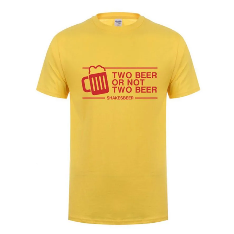 One yona, новинка, S-6XL размера плюс, креативная Мужская футболка, два пива или нет, два пива, Shakesbear, с принтом, уникальная забавная Мужская футболка - Цвет: asthepicture