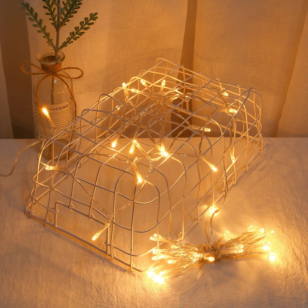 5 м светодиодный декоративный светильник-гирлянда из медной проволоки, праздничный светильник, Сказочная Гирлянда для рождественской елки, украшения для свадебной вечеринки, USB A30829