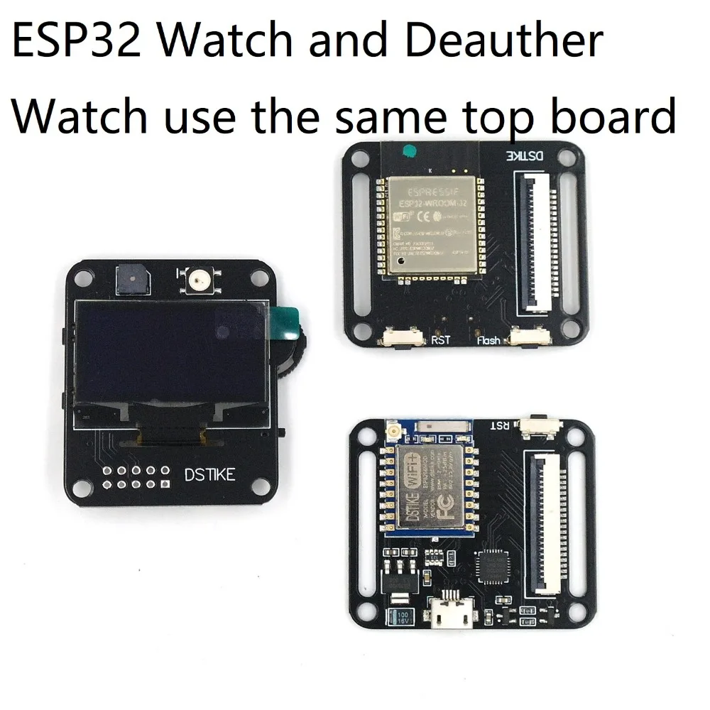 DSTIKE WiFi Deauther Watch ESP8266 макетная плата | Смарт-часы DevKit | Arduino NodeMCU ESP32 IoT I2-002-004-005
