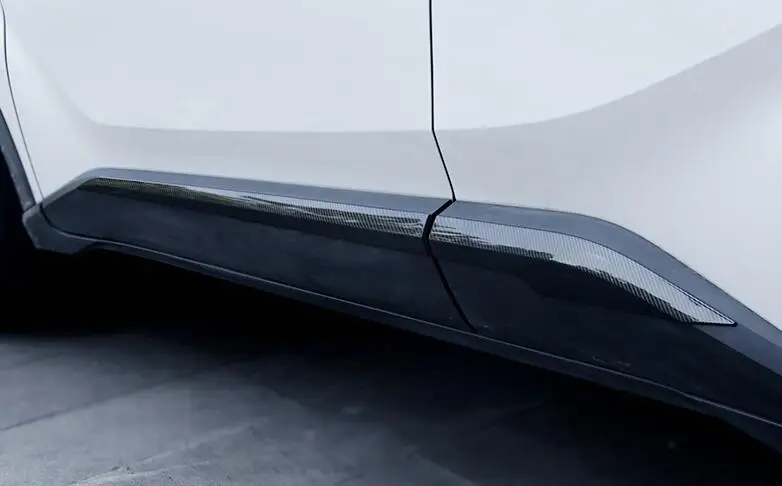 4 шт., боковая Накладка для двери автомобиля, Накладка для Toyota C-HR CHR-, ABS глянцевый серебристый, внешние обновления, прочный легкий