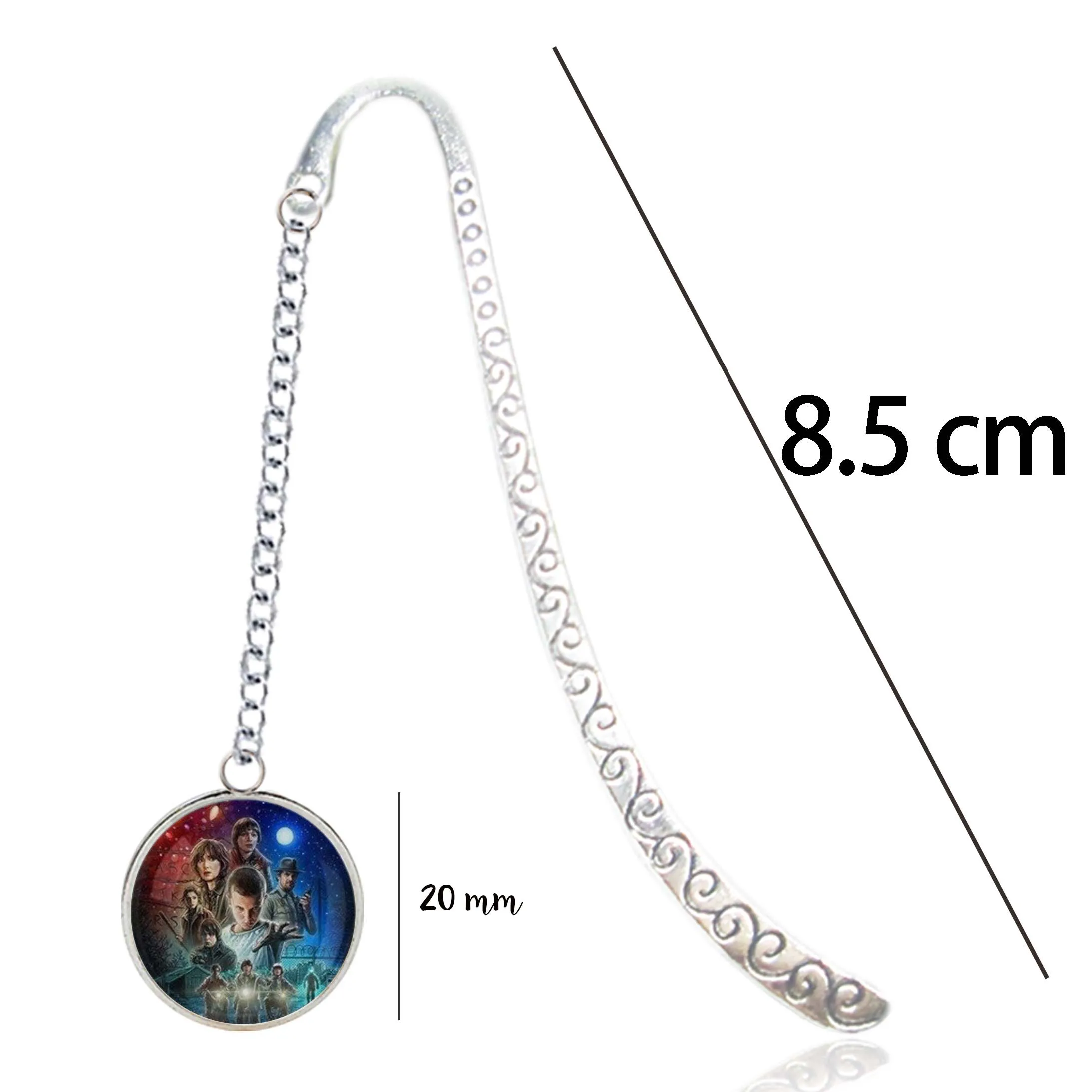 2 Stranger Things Friends Don't Lie Metal Bookmark Glass Pendant Quote Divider Pin For Notebook Reading Book Mark Marque Page Mate - Цвет: 2