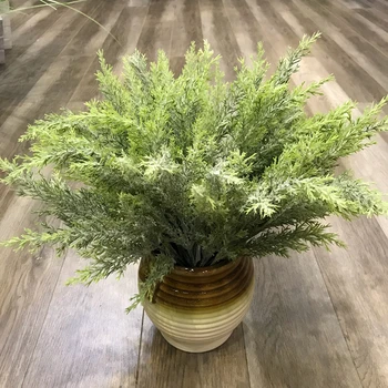 

Artificial Flocking Antler Pine Flower Fake Grass Green Plant Greenery Home Wedding Christmas Table Decoration
