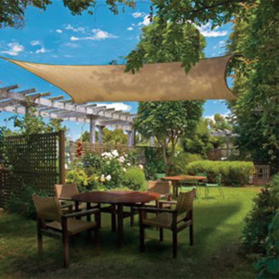 3,6*3,6 м sombra solar vela Camping al aire libre Patio refugio solar Jardin Patio toldo protector solar Anti-UV