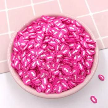 

100g/lot Lips Shape Slice Polymer Clay Sprinkles for Crafts Making DIY Sharker Cards Filling Accessories Nail Art Decoration 5mm