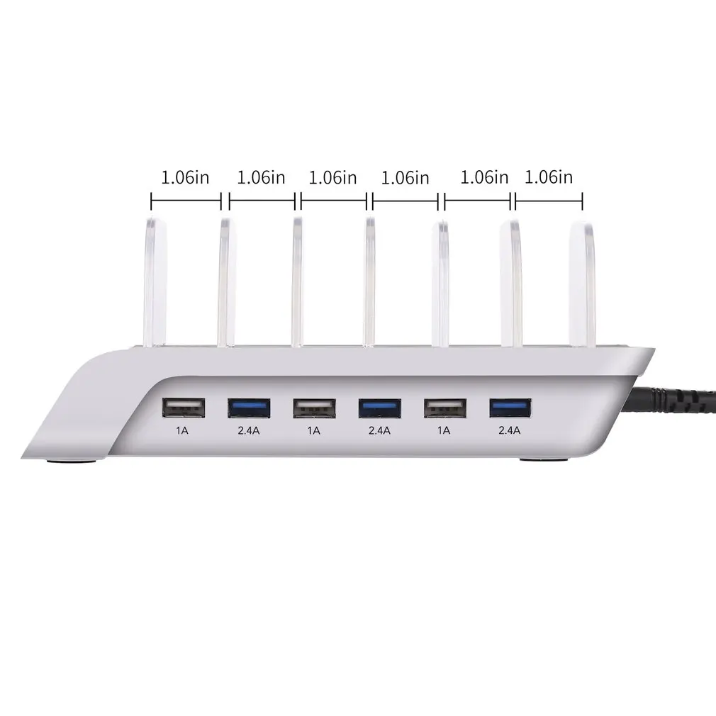 Зарядное устройство с 6 портами USB держатель многофункциональная Подставка для зарядки мобильного телефона
