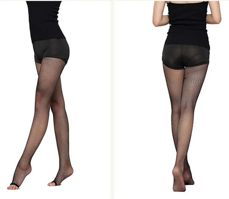 2 Paar Latin Dance Strumpfhosen Netzstrümpfe Damen Offene Zehenstrumpfhosen Mädchen Mesh Perform Strumpfhosen Schlanke Latin Dance Wear Zehenstrumpfhosen – Detail 9