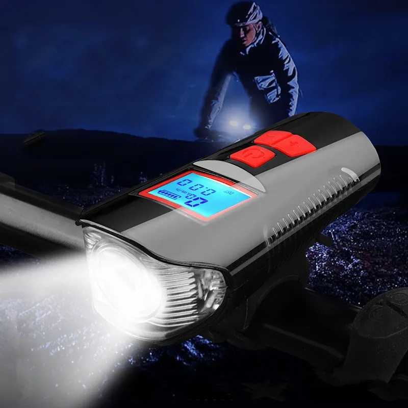 

Bike Bicycle Front Light 1500mAh 300 Lumen USB Charging LED Waterproof Riding Illumination Light Headlight With Bicycle Computer