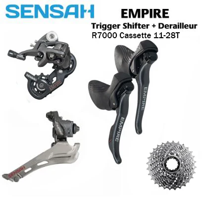 SENSAH EMPIRE 2x11 speed, 22s Road Groupset, переключения передач+ задние переключатели+ передние Переключатели 5800, R7000 Cassette11-28T+ цепь KMC