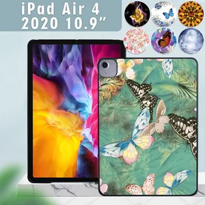 Hard Shell Tablet Case for Apple IPad Air 4 10.9" (2020) Drop Resistance Butterfly Pattern  Protective Case Slim Back Cover Case