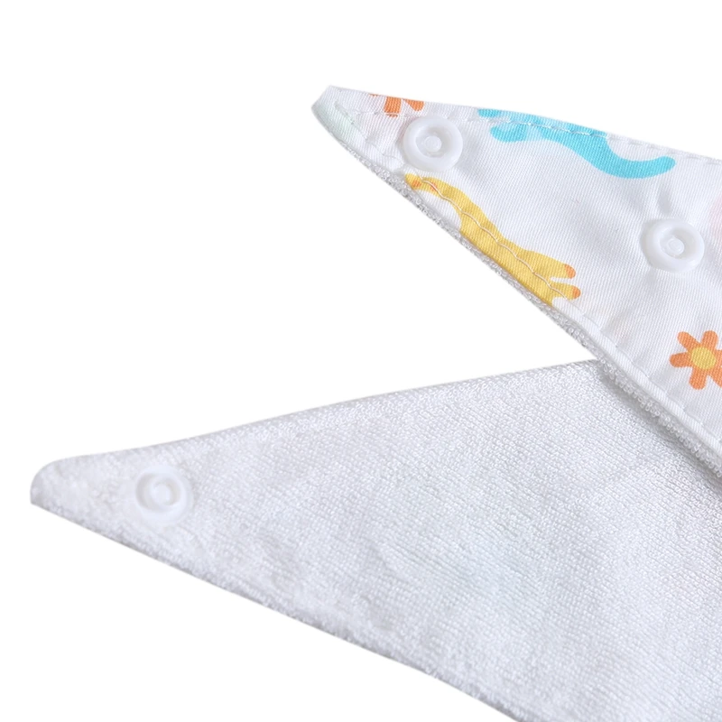 Infant Kids Baby Feeding Saliva Towel Dribble Triangle Bandana Bibs Teether Ring