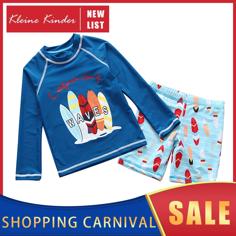Swimwear for Kids Long Sleeves Children's Swimsuit UPF50 Sun Protection Rashguard Boy Beach Bath Clothes Swimming Suit Boys |