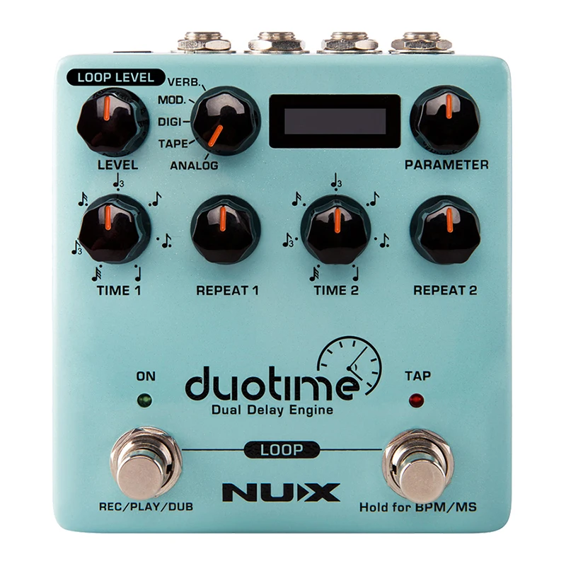 NUX Duotime стерео педаль с задержкой гитарный эффект аналоговая Лента Эхо цифровой