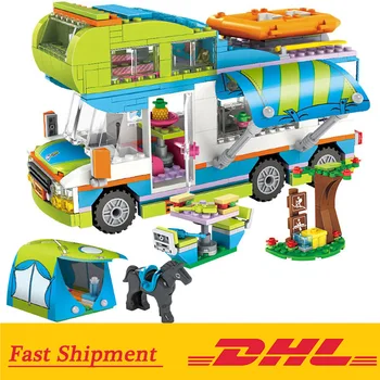 

546pcs Friends 01062 The Mia's Camper Van Set Compatible Lepinblocks Friends 41339 Building Blocks Toy For Children Birthday