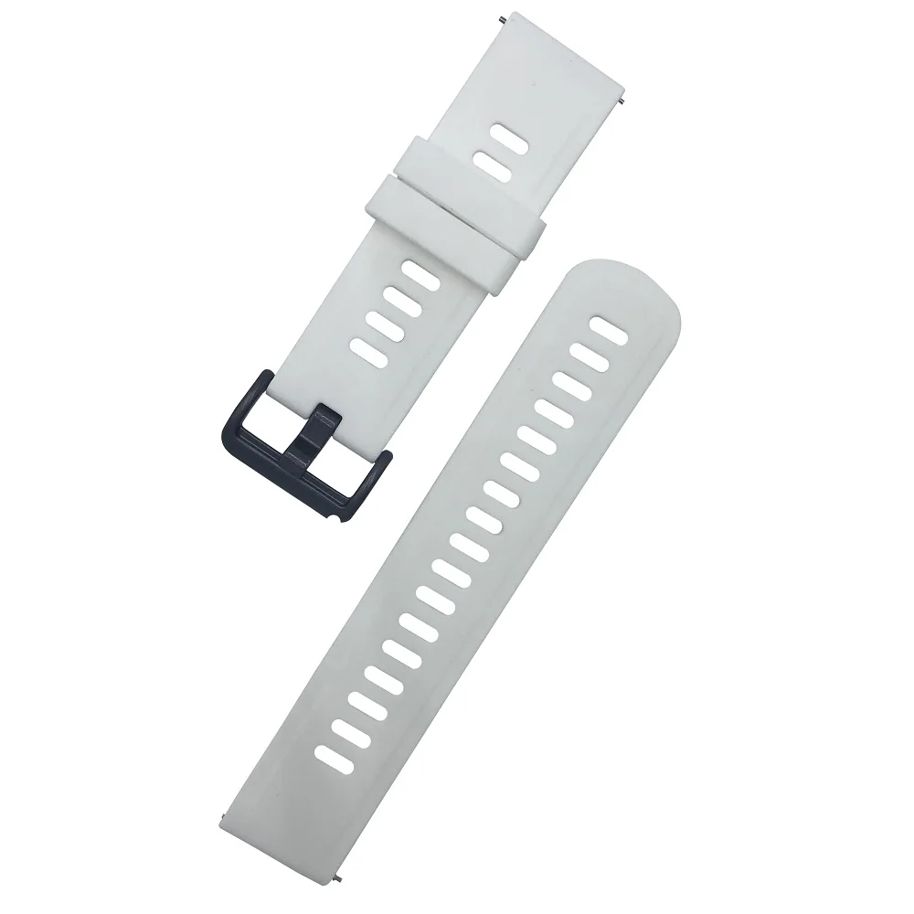 For Huami Amazfit gts gtr 42mm 47mm Strap Silicone Replacement Watch Band for Garmin Vivoactive 3 For Bip 20mm 22mm Wriststrap - Цвет: White