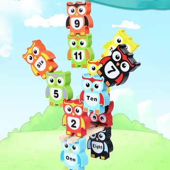 

Owl Overlay Ledomino Children'S Puzzle Toy Building-Block Puzzle Toy Creative Diy 3D Wood Building-Block Toy For Children