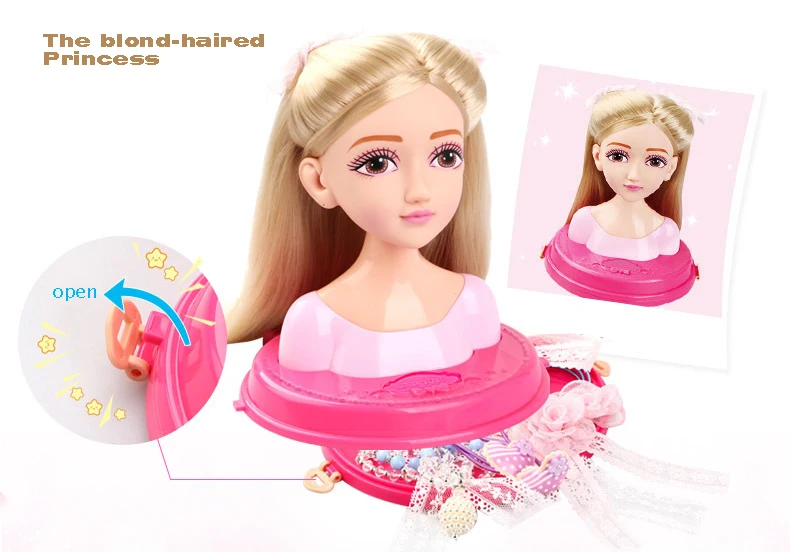 Мода стилист практика волосы косички девушки макияж кукла играть дома игрушки, детские куклы игрушки для девочек для детей игрушки для девочек