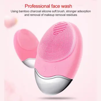 

3Colors Electric Mini facial cleansing massager brush for wash face cleanser machine deep clean Silicone Cleaner massage device