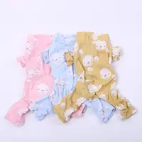 New Dog Cat Pajamas Jumpsuit Sleepwear Bears Design Cat Puppy Nightshirt Home Clothes Apparel 5 Sizes 3 Colours