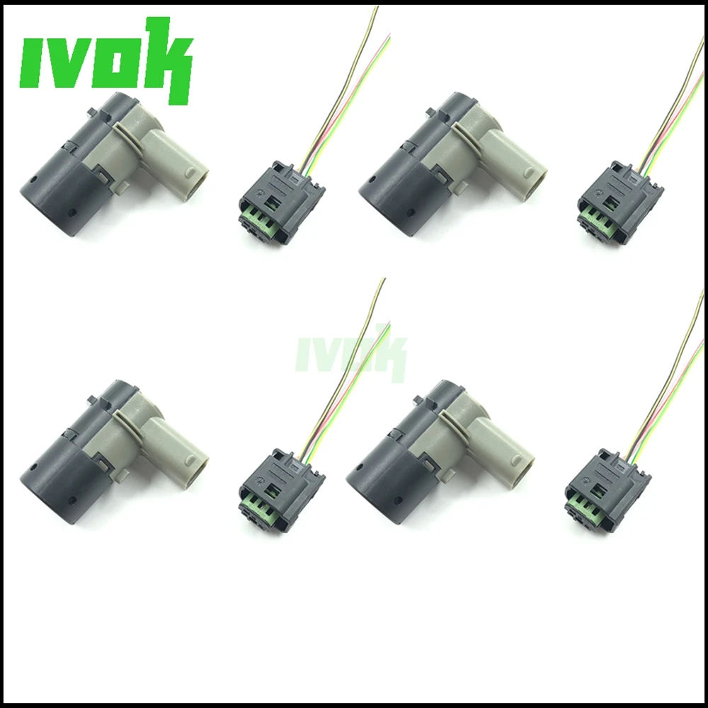 Датчик парковки PDC 66206989068 + разъем/штекер для BMW E39 E53 E60 E61 E64 E65 E83 R50 R52 R53 525i 530i 540i M5 X5 Z4