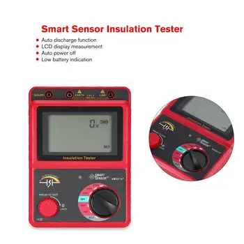 

100-2500V Megger Insulation Earth Ground Resistance Tester Megohmmeter AC / DC Voltmeter Tester