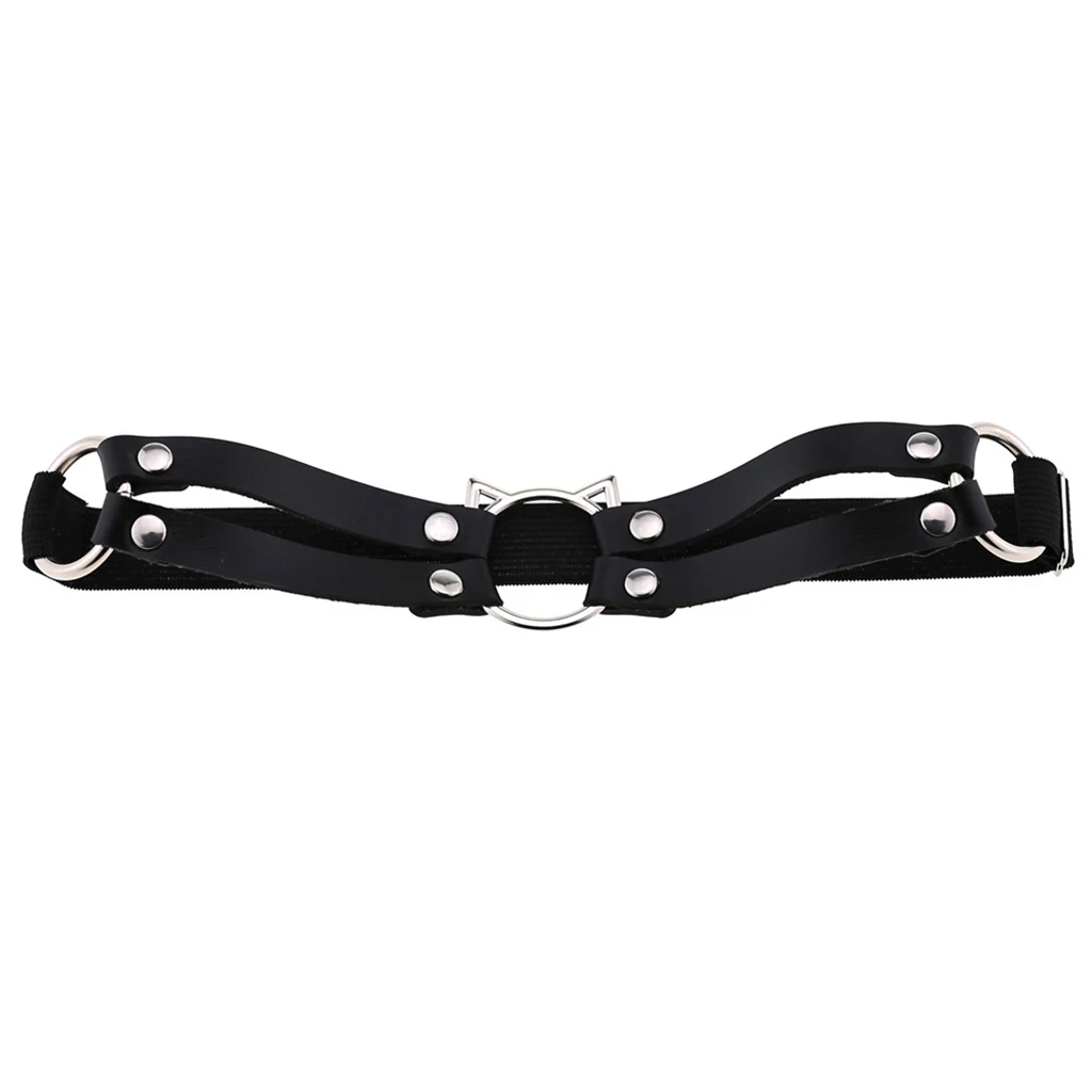 Gothic Cat PU Leather Garter Thigh Ring Anti-Slip Rock Dancer Punk Suspender Gothic Cat PU Leather Garter Thigh Ring Anti-Slip Rock Dancer Punk Suspender