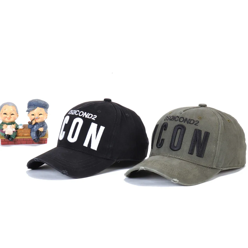 ICON cap DSQ брендовая мужская бейсбольная Кепка черная хлопковая кепка Casquette Homme хип-хоп рэпер Кепка Регулируемая уличная бейсбольная кепка