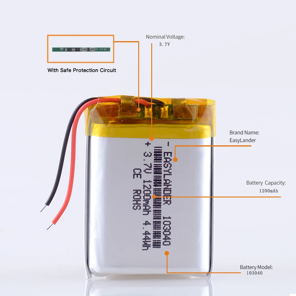 High Quality Battery Fit RoHS TomTom FM0804001846 1200mAh Li-ion 
