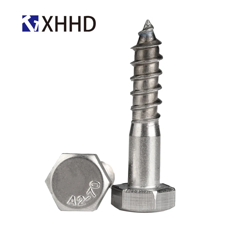 DIN571 304 Нержавеющая сталь SS шестигранный болт с шестигранной половинной резьбой