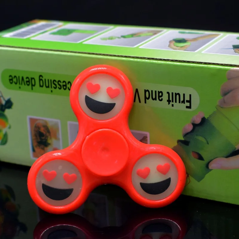 Лидер продаж AliExpress ночной Светильник смайлик фиджет-Спиннер трилистника фиджет-Спиннер ночной Светильник выражение фиджет-Спиннер