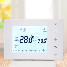 Beok Drahtlose Wifi Smart Thermostat für Gas Kessel Temperatur Controller USB Powered Arbeitet mit Google Home Alexa