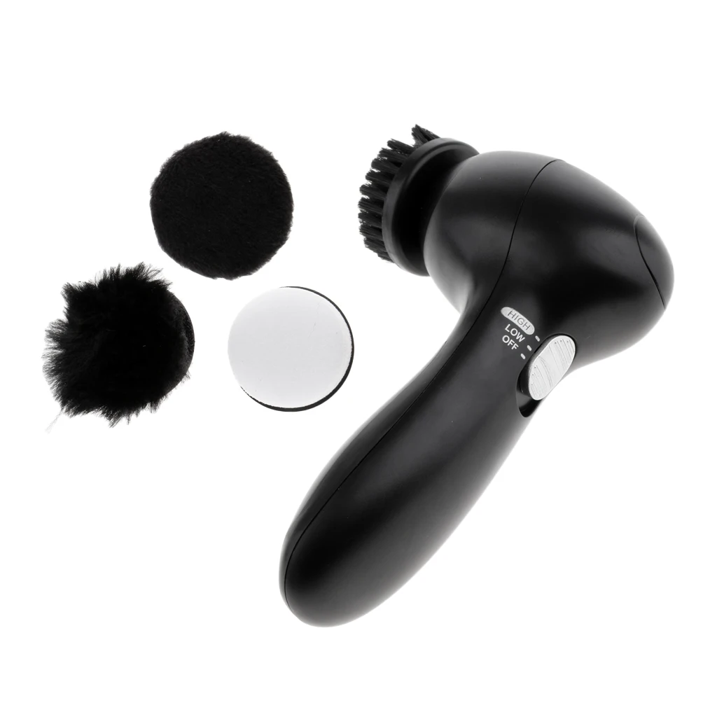 Electric Shoe Polisher Machine Cleaning Multi Brush Heads Shoe Shine Kit