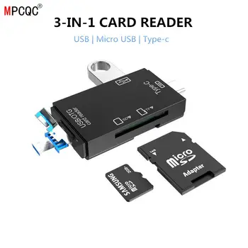 

MPCQC Card Reader USB 3.0 Type C to SD Micro SD TF Adapter for laptop Accessories OTG Cardreader Smart Memory SD Card Reader
