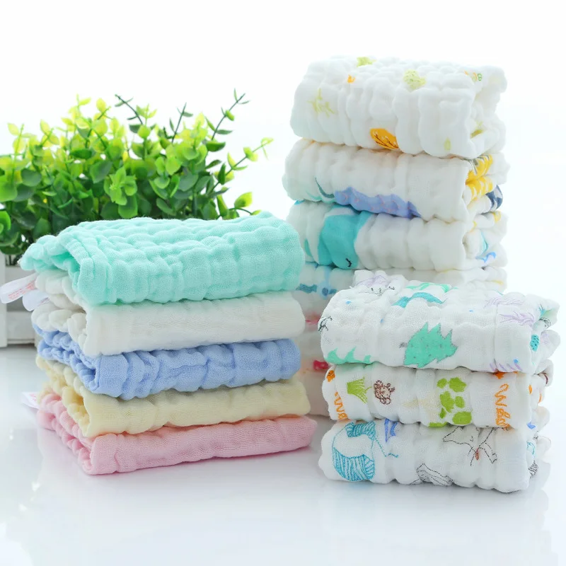 

5 Pcs 30x30cm Baby Handkerchief Square Towel Muslin Cotton Baby Face Towel Wipe Cloth Appease Newborn Supplies 100% Gauze Cotton