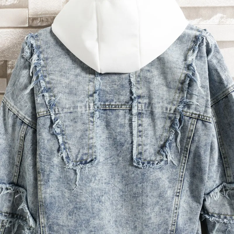 50% OFF Hip Hop Young Man Denim Jackets Loose Patchwork Men Casual Coats Club High Street Male Amazing Quality Chaqueta Hombre