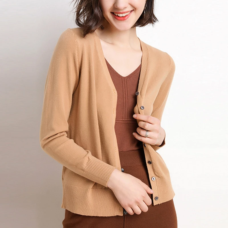 Sweater Women Korean Fashion Wool Knitted Cardigan Sweaters Women Jackets Autumn Women Thermal Sweater Jacket OL V Neck Sweaters Sweater Women Korean Fashion Wool Knitted Cardigan Sweaters Women Jackets Autumn Women Thermal Sweater Jacket OL V Neck Sweaters
