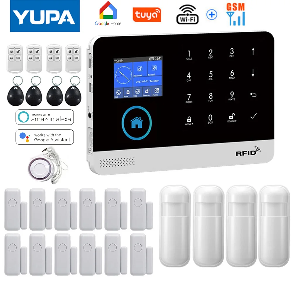 

Домашняя сигнализация TUYA с Wi-Fi, GSM, датчиком движения и дистанционным управлением