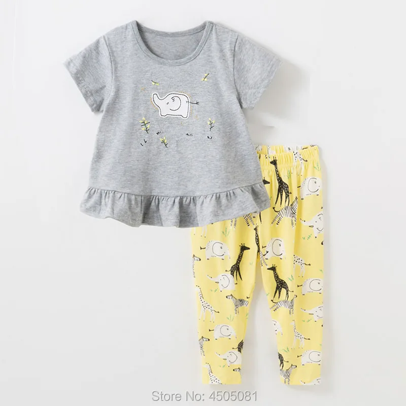 Новинка 2020 Летний Детский Повседневный костюм для девочек детская Милая