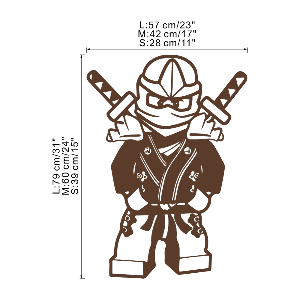 Наклейка на стену Lego Ninja наклейки для детской комнаты наклейка Виниловая Лего