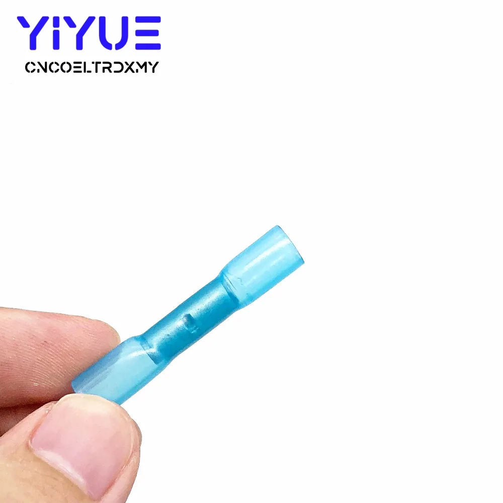20pcs Waterproof Insulated Heat Shrink Butt Terminal Connector 16-14AWG blue Electrical Wire Crimp Terminals (2)