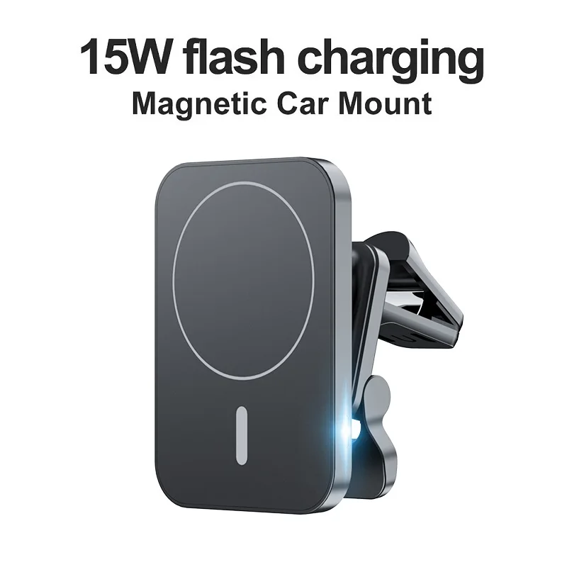 15W Magnetic Adsorption Phone Car Holder For iphone 12 Pro 12Pro Max Charger Magnet Fast Wireless charging Mount in | Мобильные