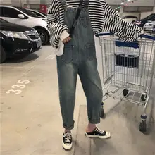 Год, Корейская версия, весенне-летние джинсовые подтяжки с карманами