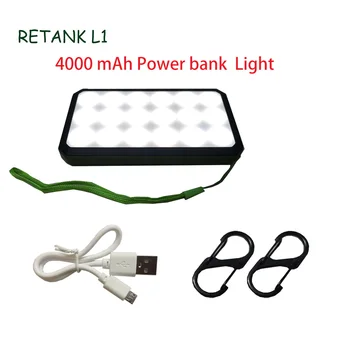 

300hours flood light 2USB port power-bank lamp 18650 Lifepo4 rechargeable lights 4000mAh portable lantern home flashlighting