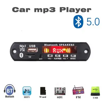 

5V/12V Hands-free MP3 Player Decoder Board Bluetooth 5.0 6W Amplifier Car FM Radio Module Support FM USB AUX Audio Accessories