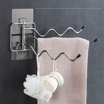 

1pc 3 Layers Wall-mounted Towel Rack Bathroom Kitchen Towel Storage Hanger Shelf Towel Holder Rack Bathroom Towel Holder
