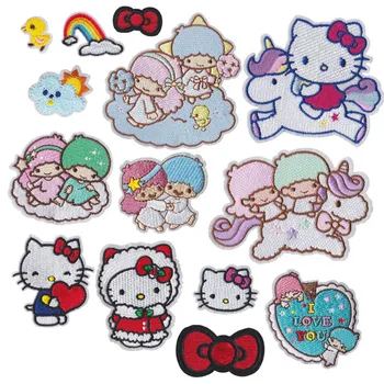 

Animal Kittys Cat Iron On Embroidered Applique Patch Clothes Iron on Stickers diy Garment Apparel Accessories cartoon