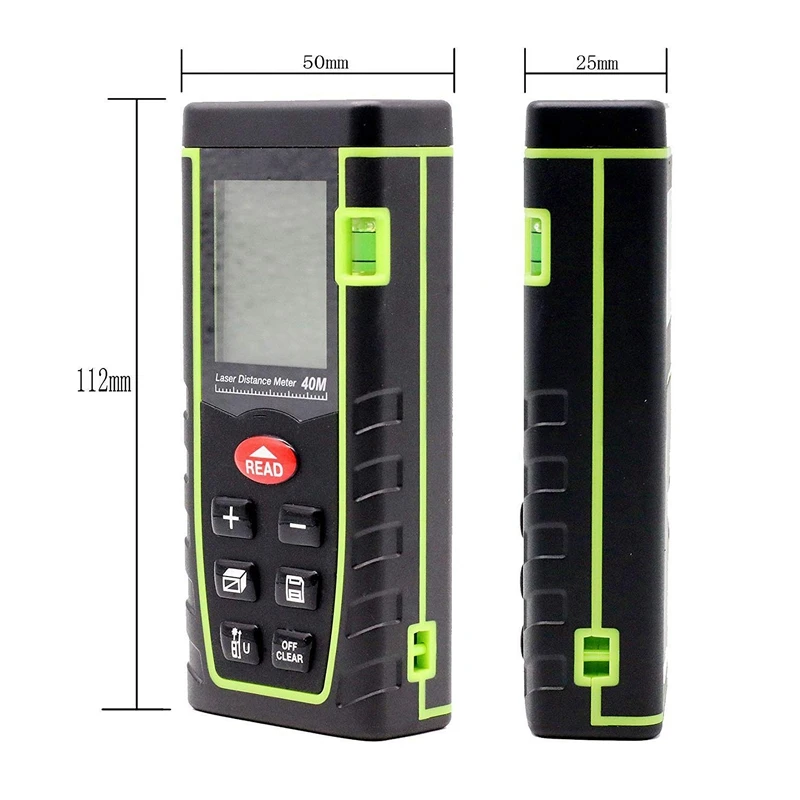 BMBY-131Ft измеритель расстояния цифровой диастметр дальномер измеритель площади объем измерительный инструмент с ЖК-дисплеем 4 линии