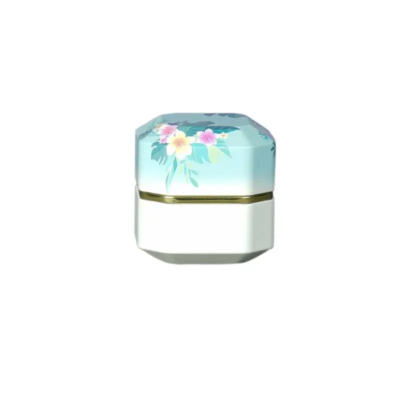 Цветок жестяная коробка для хранения чая кофе конфеты Алмазная форма металлический чехол для свадьбы - Цвет: -GN